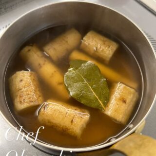 北海道帯広市の “和田ごぼう” コンソメで炊いている時から いい…